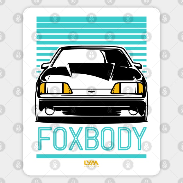 Foxbody Ford Mustang GT Retro Magnet by LYM Clothing